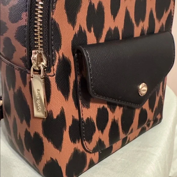 Kate Spade New York Schuyler Mini Backpack Leopard - Picture 6 of 10